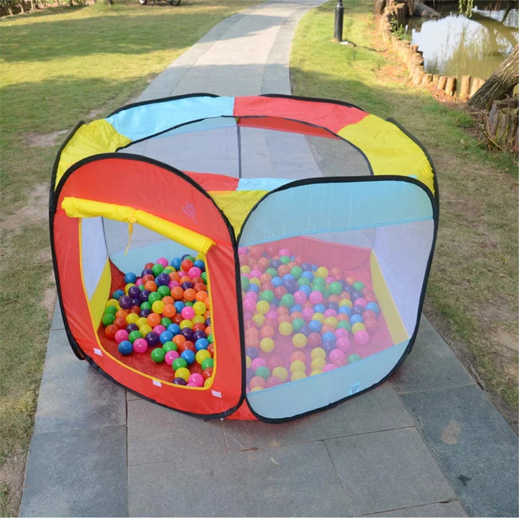 Artrylin Ball Pit Play Tent for Kids – 6-Sided Ball Pit for Kids Toddlers and Baby – Fill with Plastic Balls or Use as an Indoor / Outdoor Children Playhouse Tent