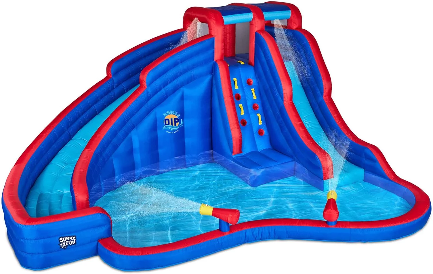 Sunny & Fun Inflatable Water Slide & Blow up Pool, Kids Water Park for Backyard