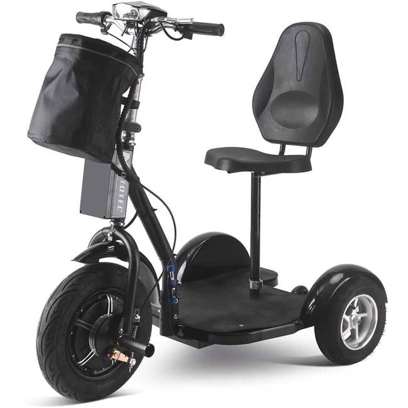 MotoTec MT-TRK-1000-Lithium-Black Electric Trike 48V 1000W Lithium Electric Scooter, Black