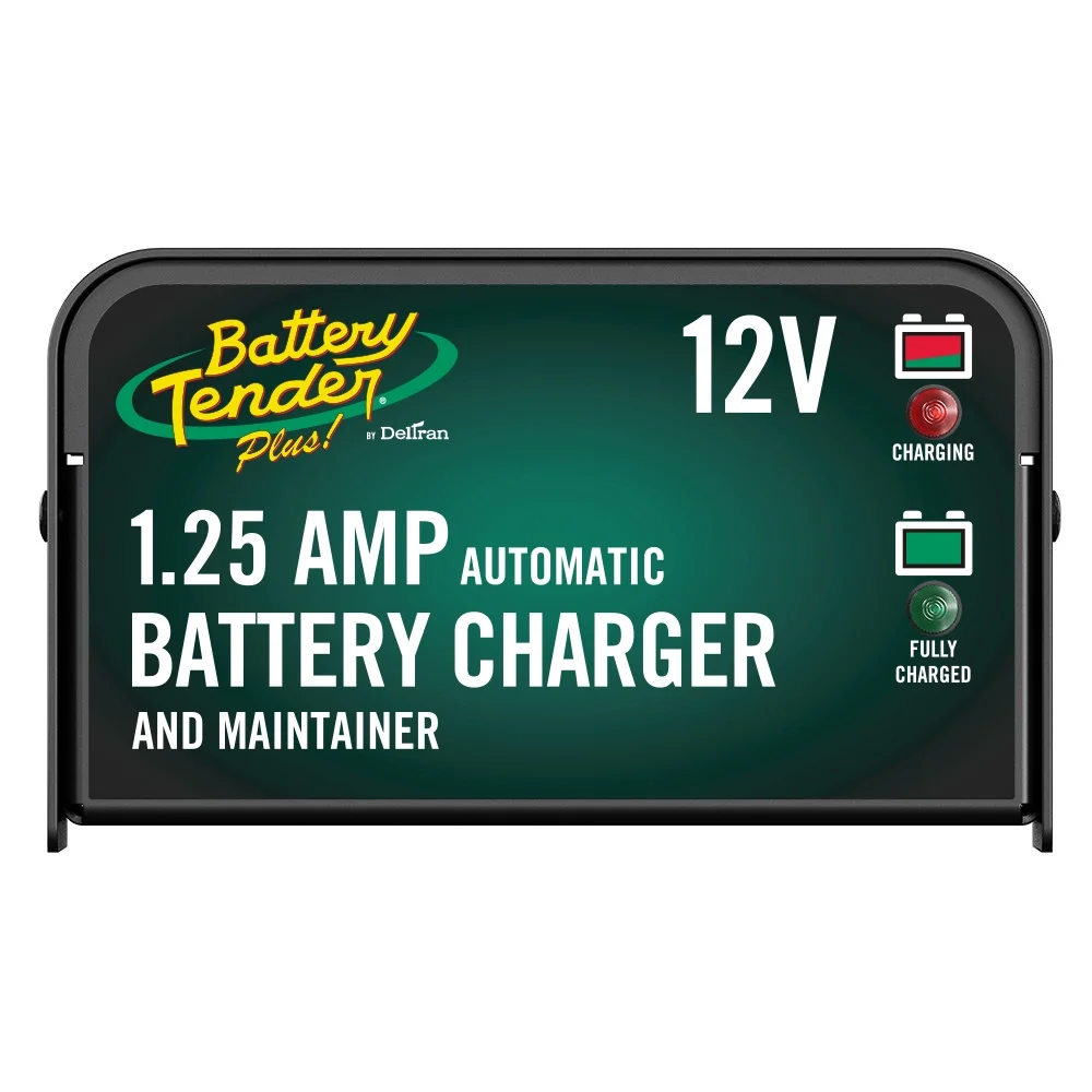 Battery Tender Plus 12V Battery Charger and Maintainer: 1.25 AMP Powersport Battery Charger and Maintainer for Motorcycles, ATVs, UTVs – Smart 12 Volt Automatic Float Charger – 021-0128