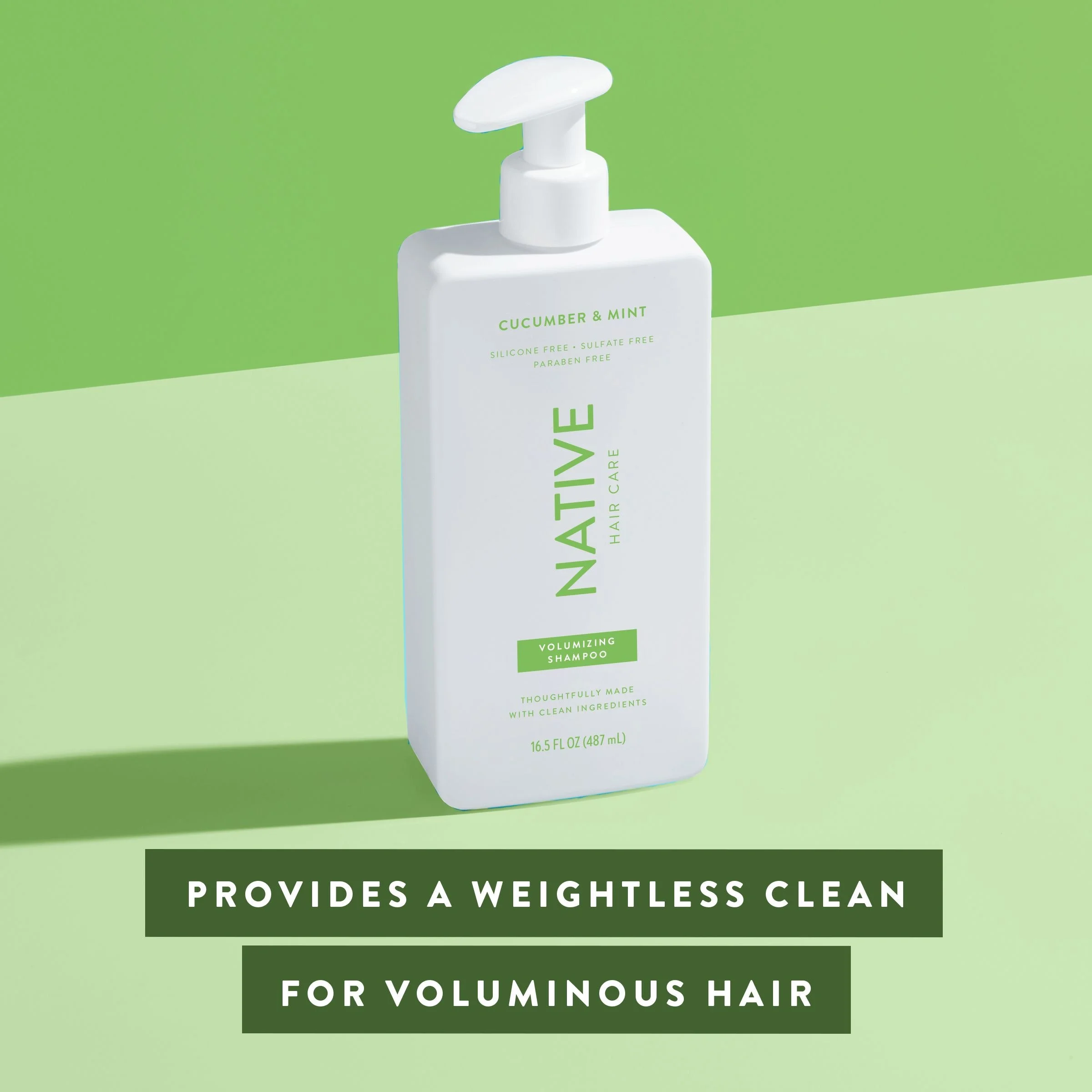 Native Volumizing Shampoo, Cucumber & Mint, Sulfate & Paraben Free, 16.5 oz