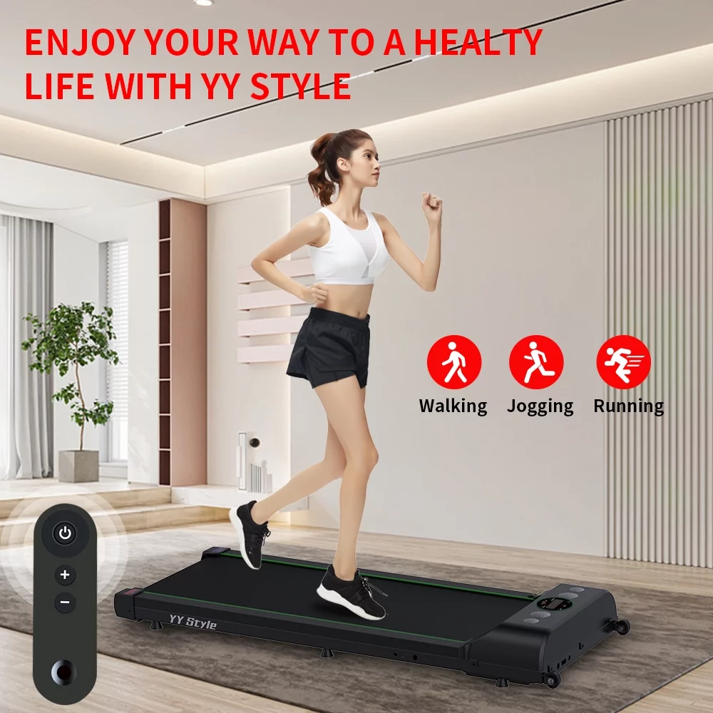 IM Lashes Under Desk Walking Pad Treadmill Quiet 2.0 Horsepower,Ultra-Quiet with Remote Control- LED Sport Walking Jogging Pad for Home/Office