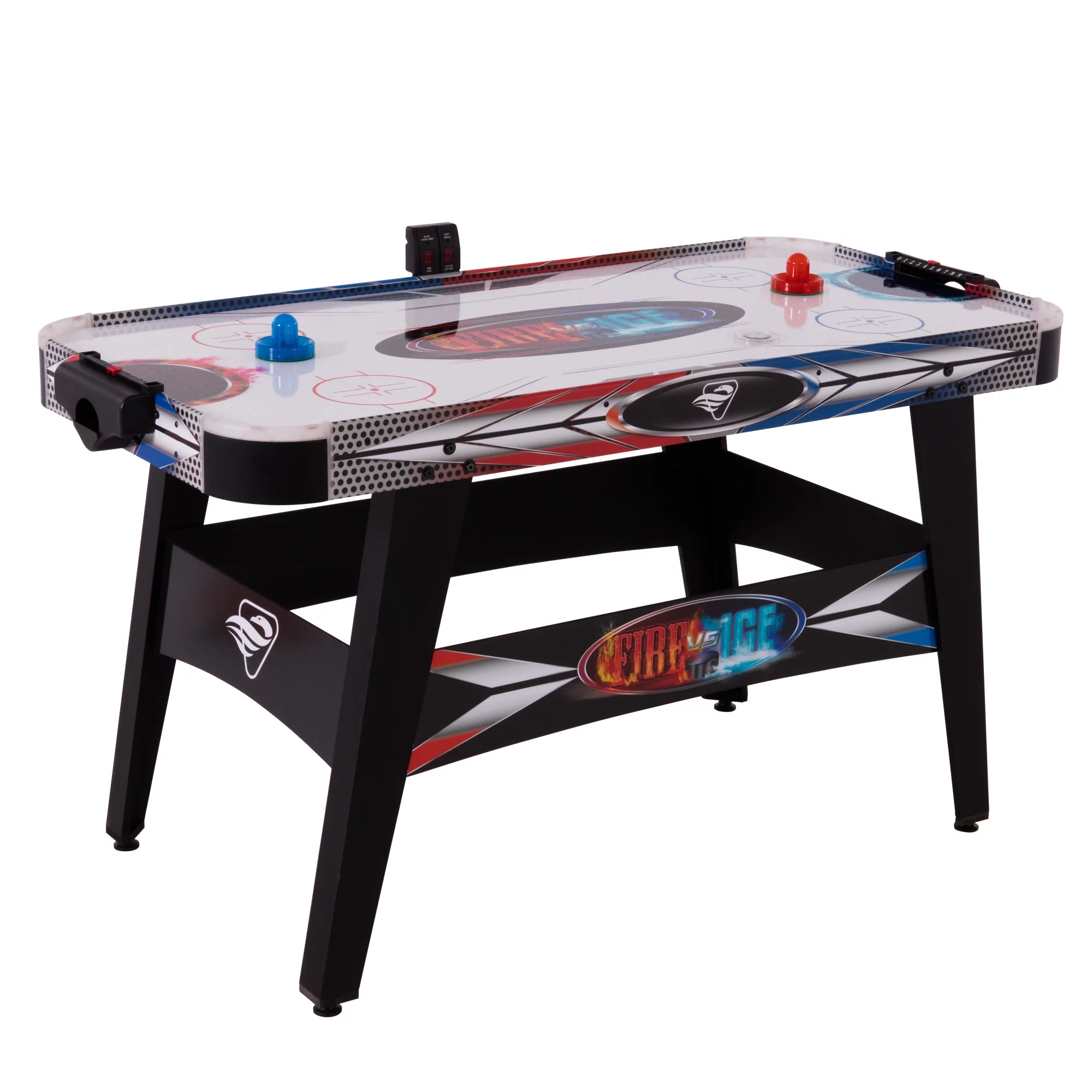 Triumph Fire ‘n Ice LED Light-Up 54″ Air Hockey Table Includes 2 LED Hockey Pushers and LED Puck