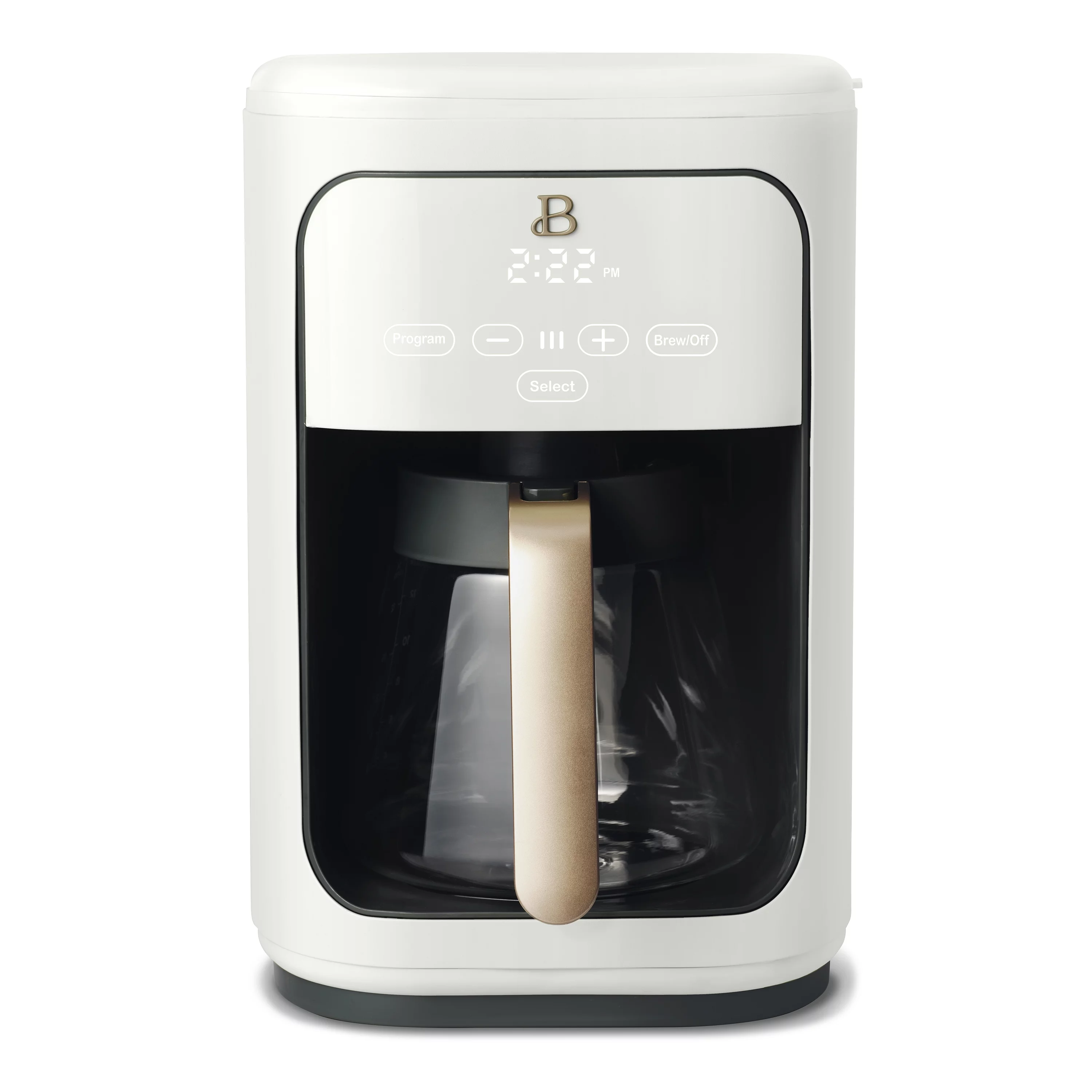 Beautiful 14-Cup Programmable Drip Coffee Maker with Touch-Activated Display, Rose by Drew Barrymore