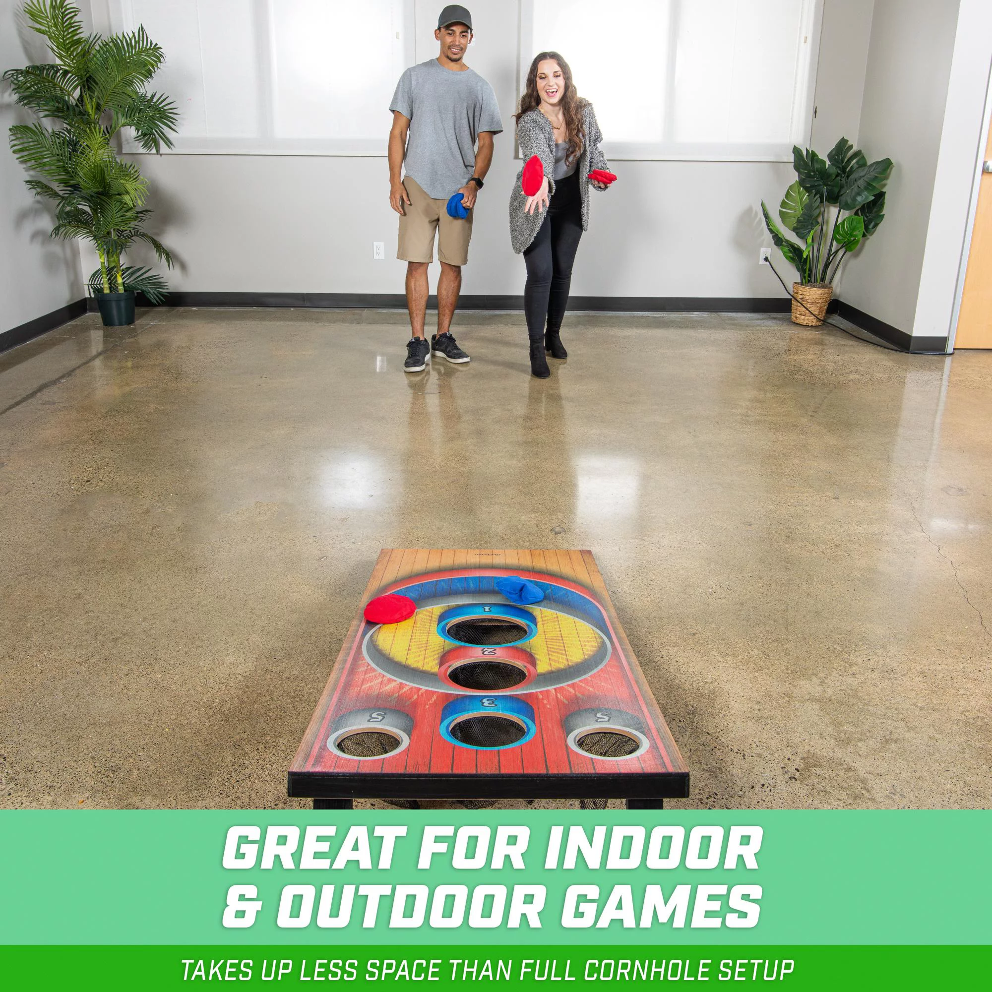 GoSports Carnival Arcade Toss Cornhole Game – Indoor or Outdoor Bean Bag Toss