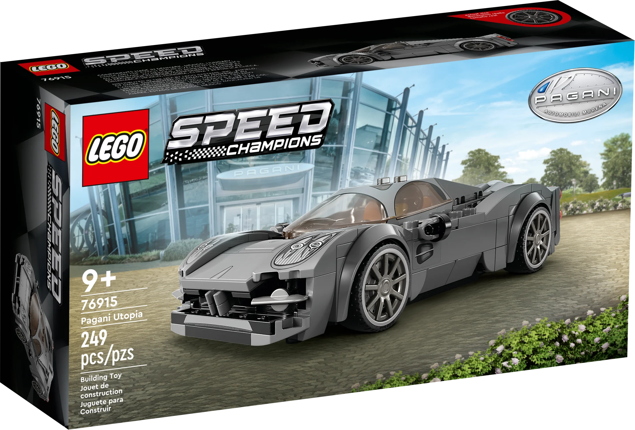 LEGO Speed Champions Pagani Utopia 76915 Race Car Toy Model Building Kit, Italian Hypercar, Collectible Racing Vehicle, 2023 Set