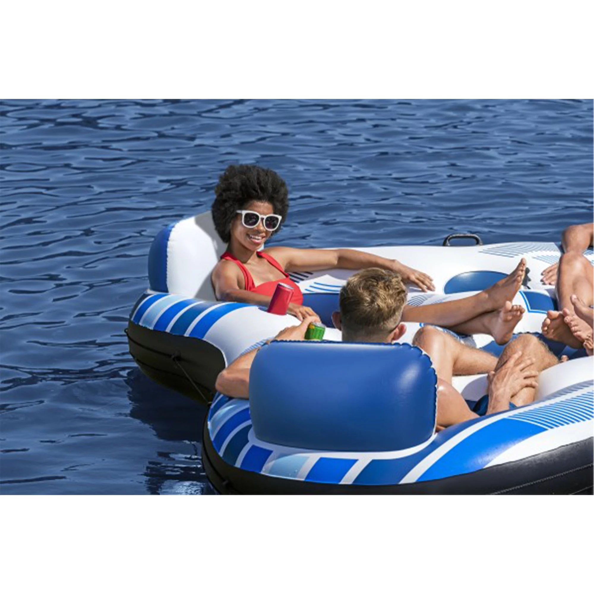 Bestway Hydro-Force Rapid Rider 4 Person Inflatable River Tube, Orange