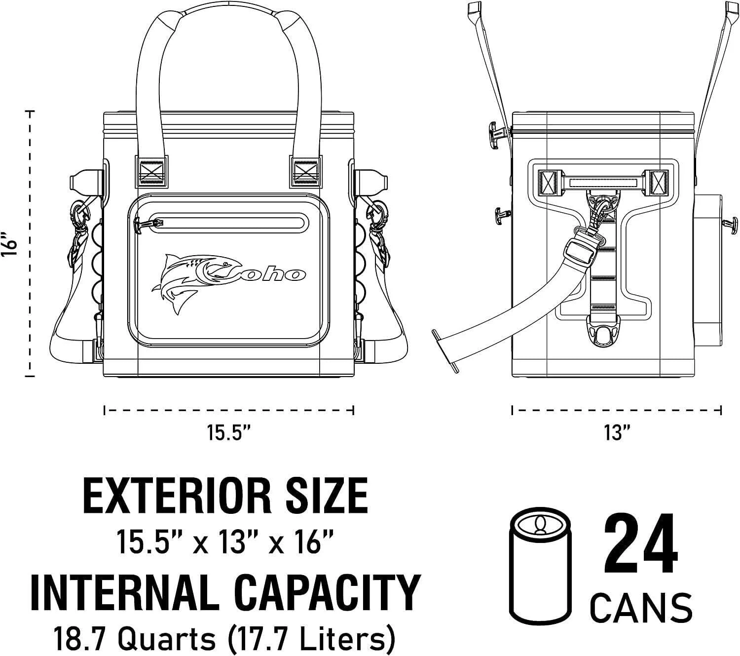 Insulated Portable Backpack Cooler 24 Can Cooler Bag Waterproof for Ice, Lunch, Beach, Drink, Beverage, Travel, Camping, Picnic, Car, Hiking