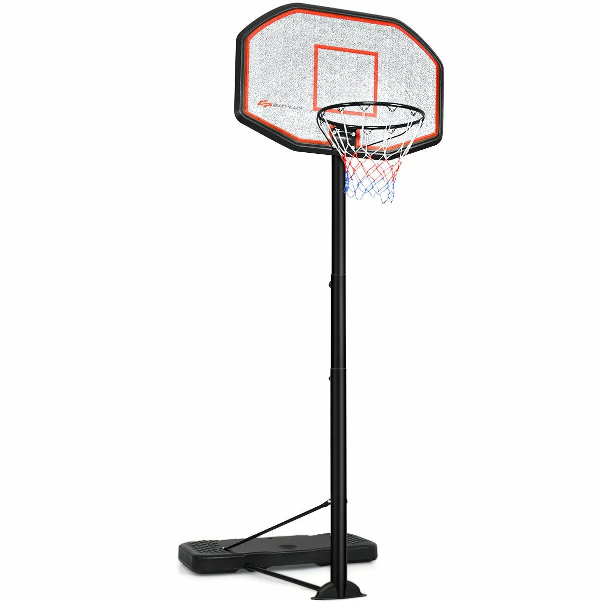 Costway 10ft 43” Backboard In/outdoor Adjustable Height Basketball Hoop System