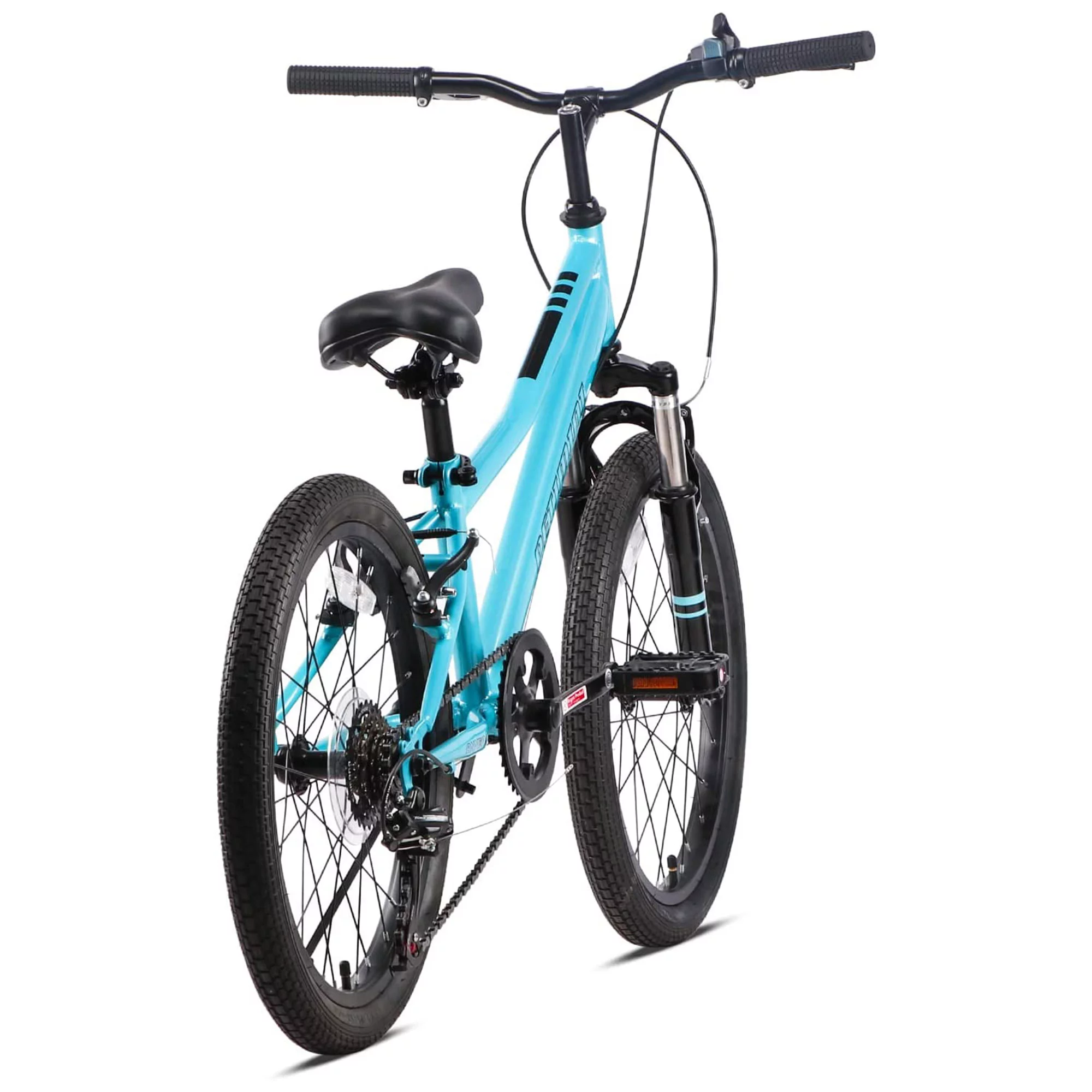 Petimini Cyclone 20 Inch 6 Speed Kids Mountain Bike for 5-9 Year Olds, Cyan