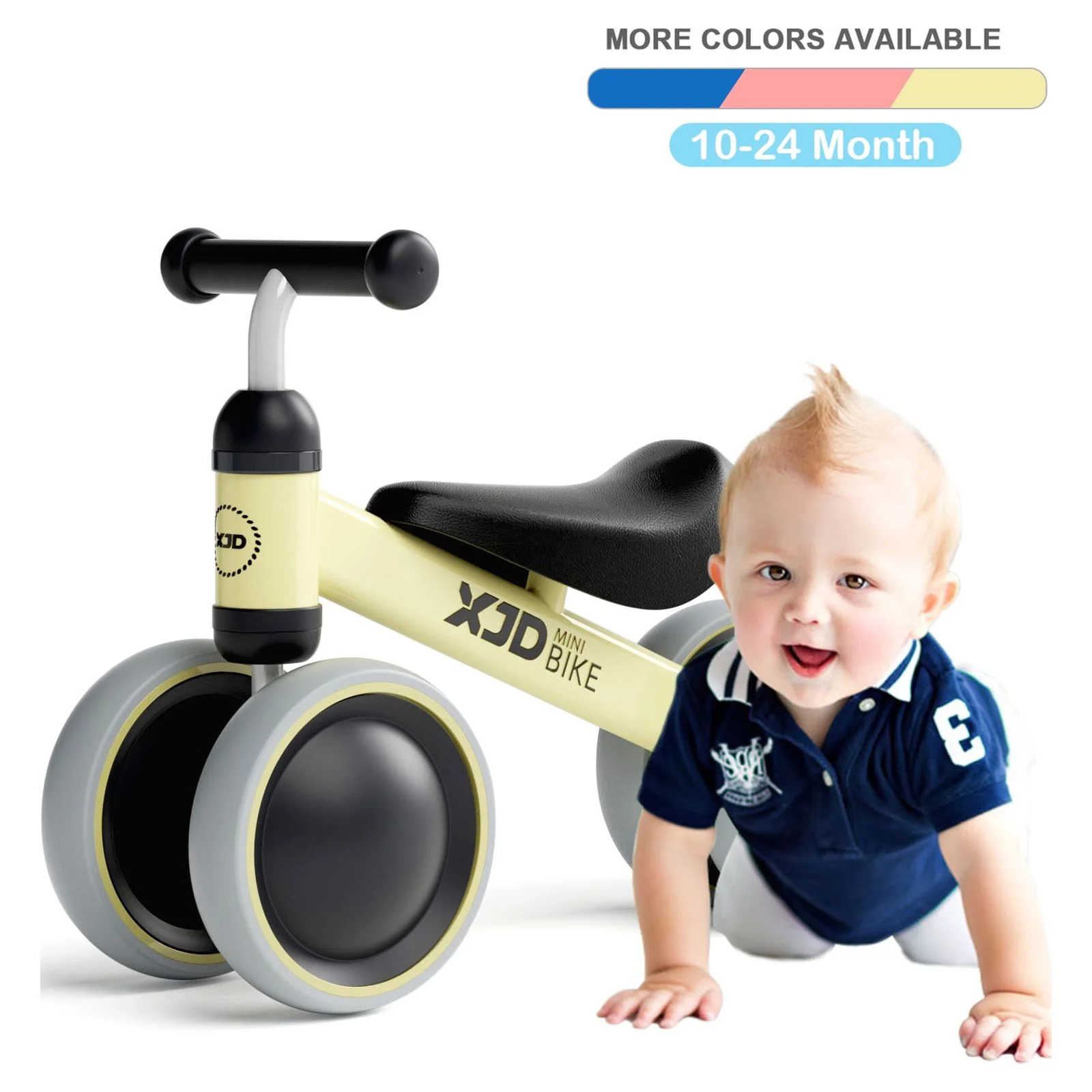 XJD Baby Balance Bike for 1 Year Old Boys Girls 12-24 Month Toddler Walker Bike,4 Wheels Kids First Bike, First Birthday Gifts