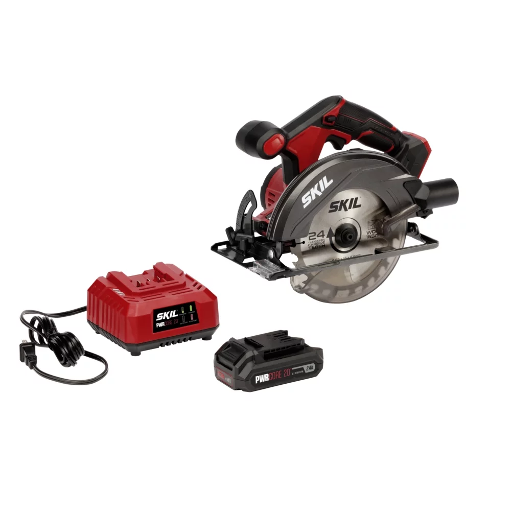 SKIL CR540602 20V 6-1/2” Cordless Circular Saw Kit with 2.0Ah Lithium Battery & Charger