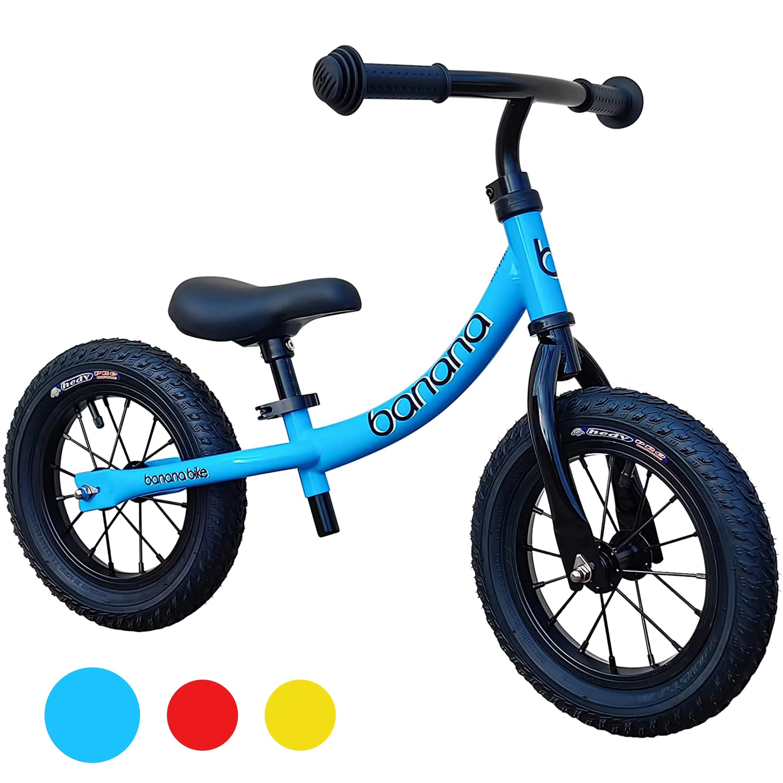 Banana GT Balance Bike – Lightweight Toddler Bike – No Pedal Bike – Ages 2-5 – Adjustable Handlebar & Seat – Aluminium, Air Tires (Blue)