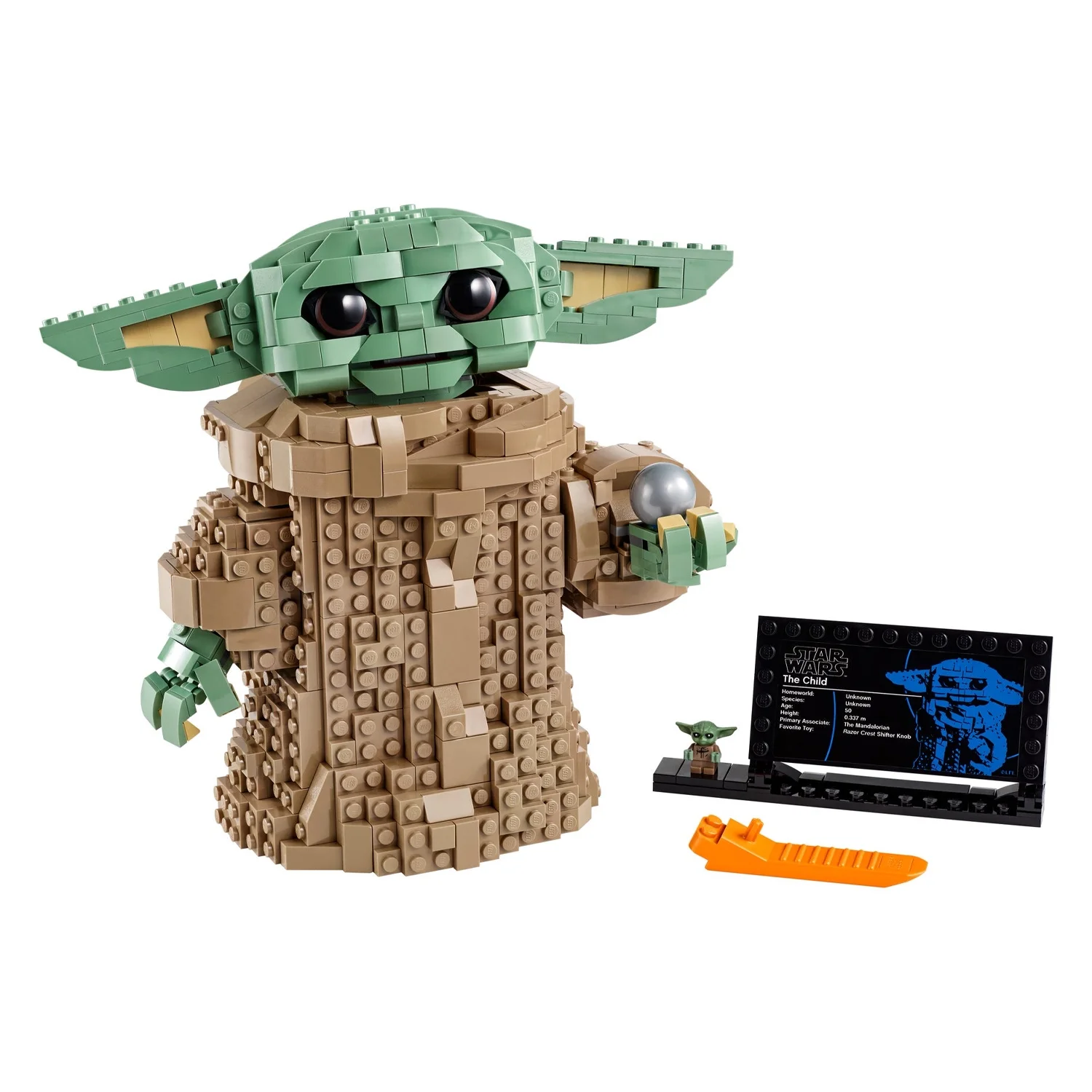 LEGO Star Wars: The Mandalorian The Child 75318 Baby Yoda Figure, Building Toy, Collectible Kids’ Room Decoration, with Minifigure, Gift Idea