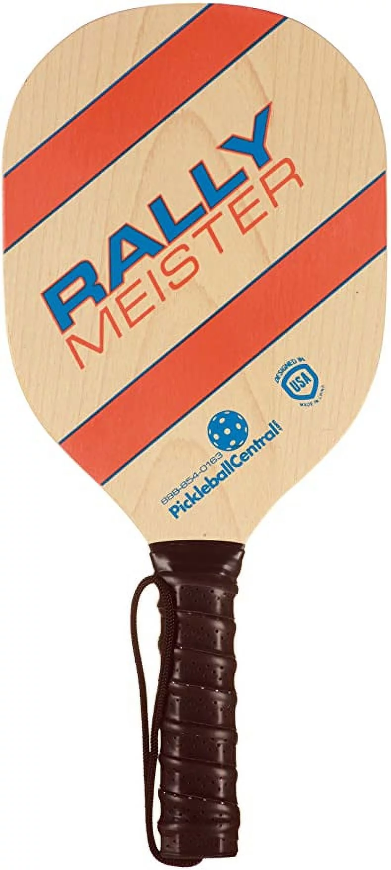 Rally Meister Beginner Wood Pickleball Paddle Set for 2 Players (2 Paddles + 4 Outdoor Pickleballs + Drawstring Bag + Rules/Strategy Guide)