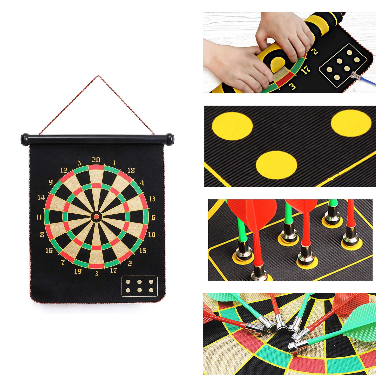 Dart Board Game Toys for 6-13 Year Old Boys Birthday Gift, Cool Outdoor Sports Games for Boys 6-13 Teenage Girls Adult Party, Double-Sided, 16 Magnetic Darts