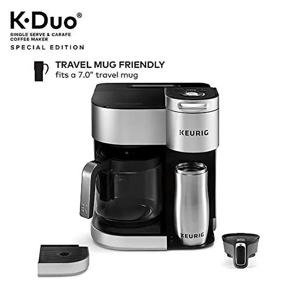 Keurig K-Duo Special Edition Single Serve K-Cup Pod & Carafe Coffee Maker, Silver