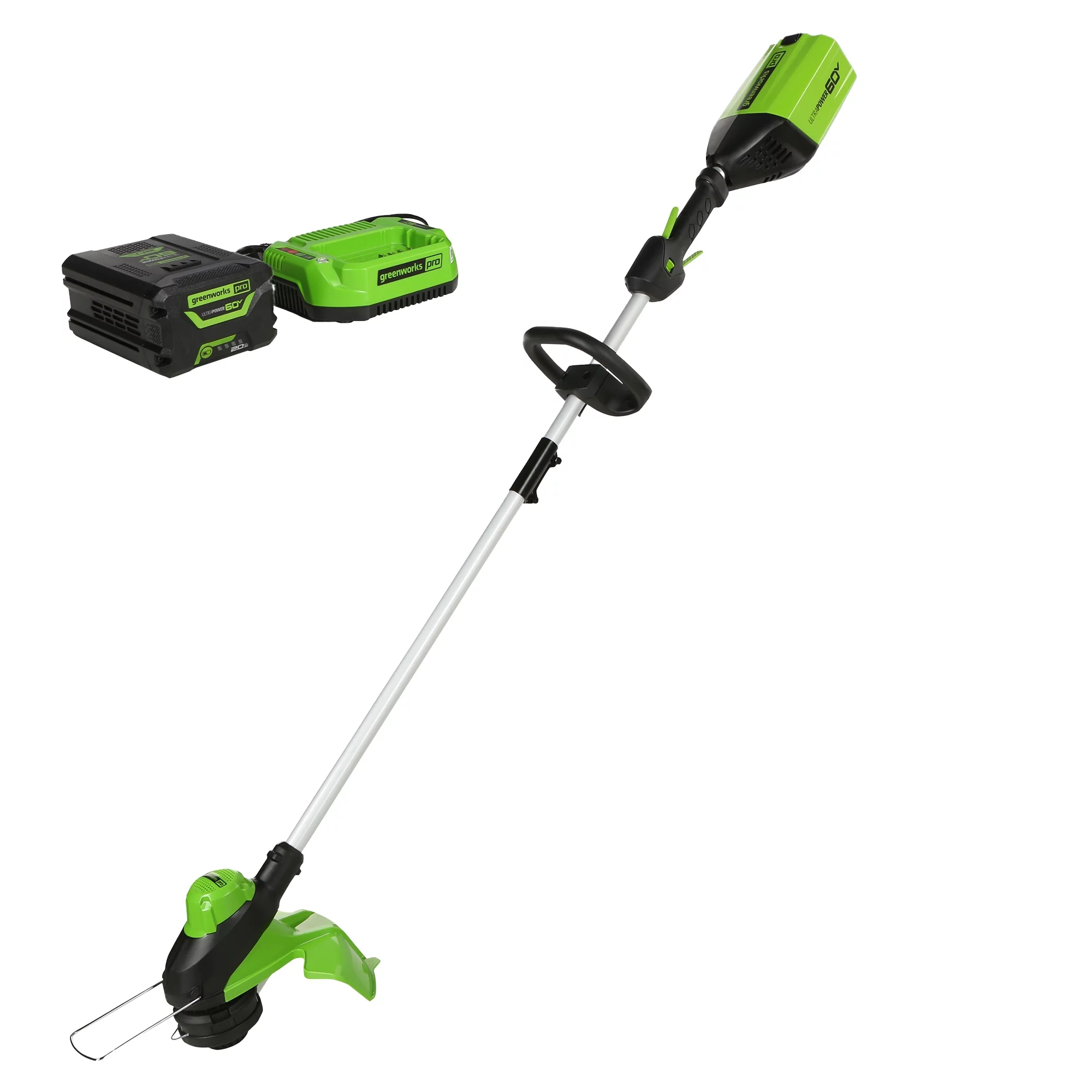 Greenworks 60V 13″ Cordless Battery String Trimmer with 2.0Ah Battery & Charger 2122902