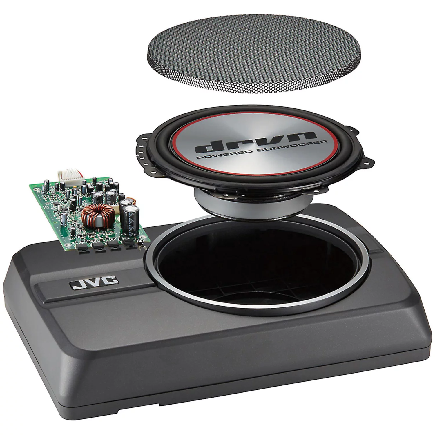 JVC Mobile CW-DRA8 drvn A Series 8″ 250-Watt Powered Subwoofer