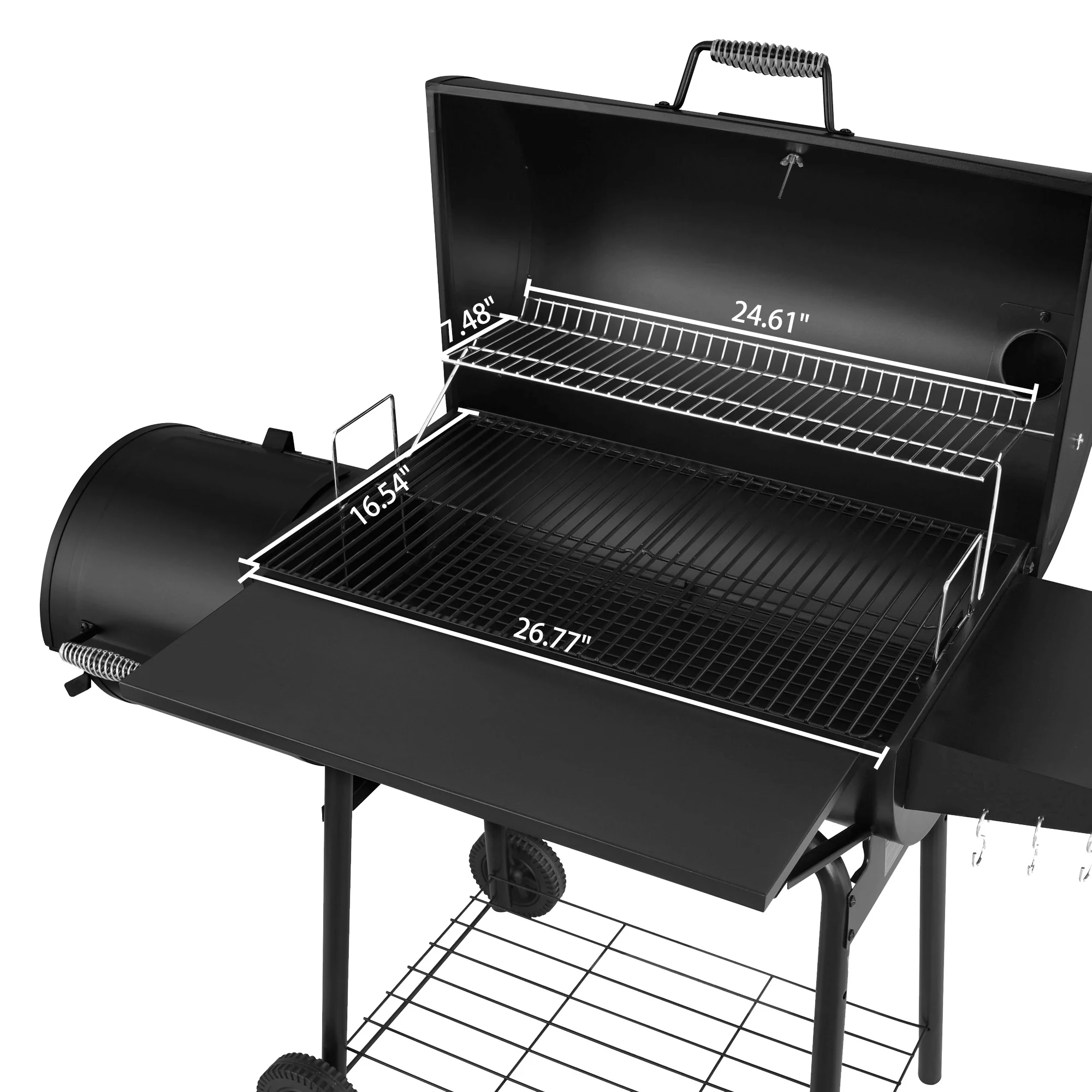 Royal Gourmet 30″ CC1830S Steel Charcoal Grill with Offset Smoker