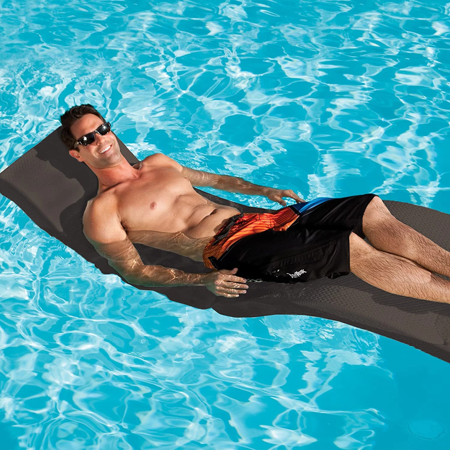 Robelle Premium Chaise Brown Poolside and in-Pool Swimming Pool Tanning Lounge