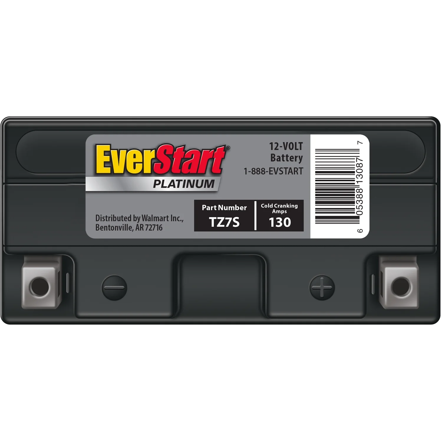 EverStart Premium AGM Power Sport Battery, Group Size TZ7S 12 Volt, 130 CCA