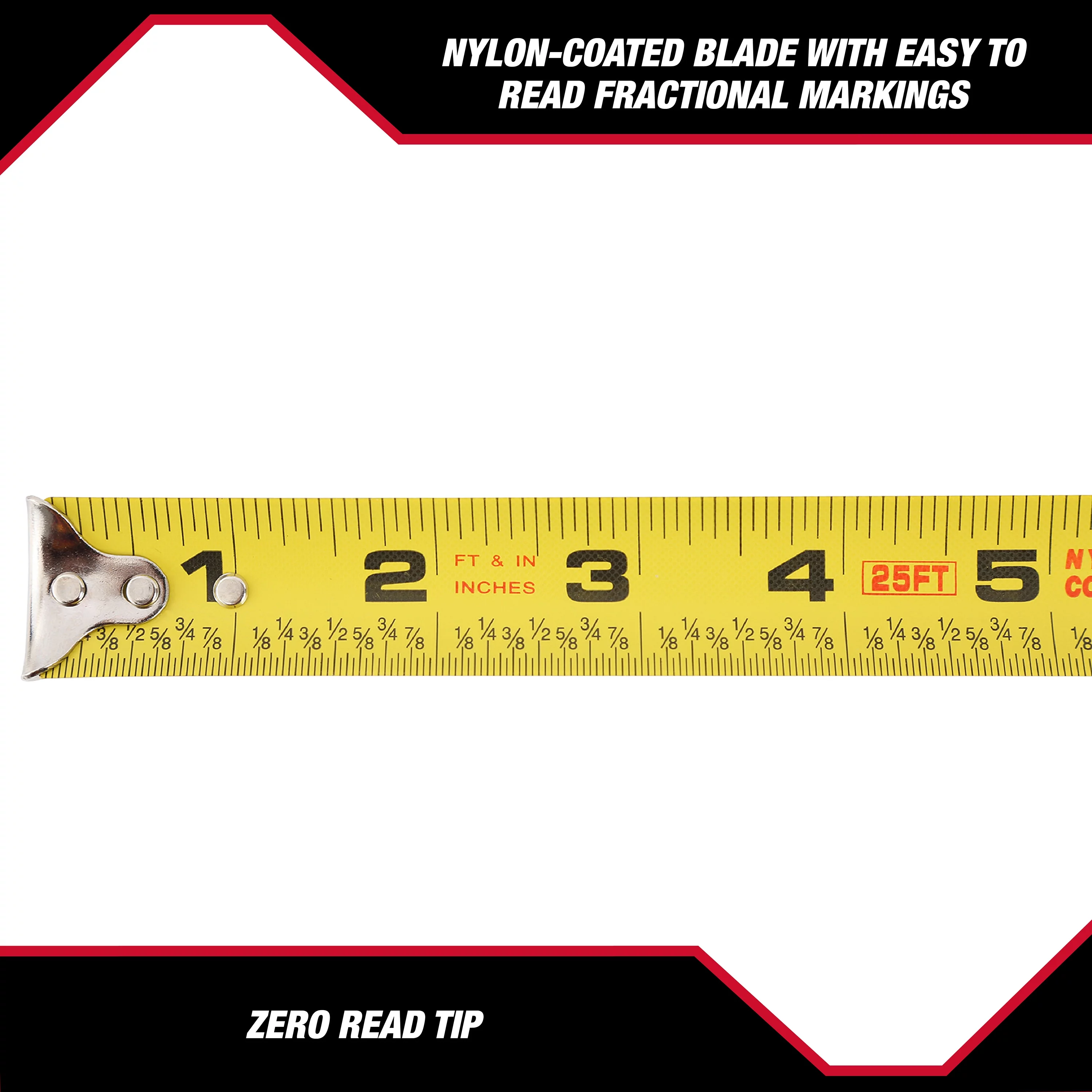 Hyper Tough 25 Foot Tape Measure, Model 42040