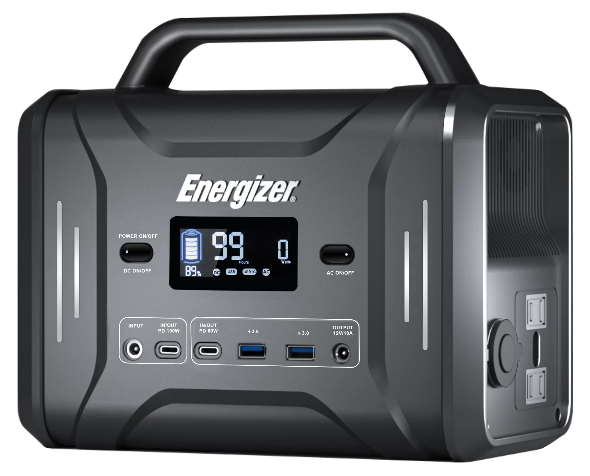 Energizer 320Wh Portable Power Station 100000mAh LiFePO4 Batteries Solar Generator Sine Wave 300W Peak 600W Backup Power for Outdoors Camping Travel