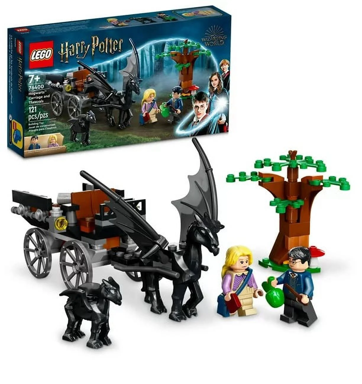 LEGO Harry Potter Hogwarts Carriage & Thestrals Set 76400, Building Toy for Kids 7 Plus Years Old with 2 Winged Horse Figures and Luna Lovegood Minifigure