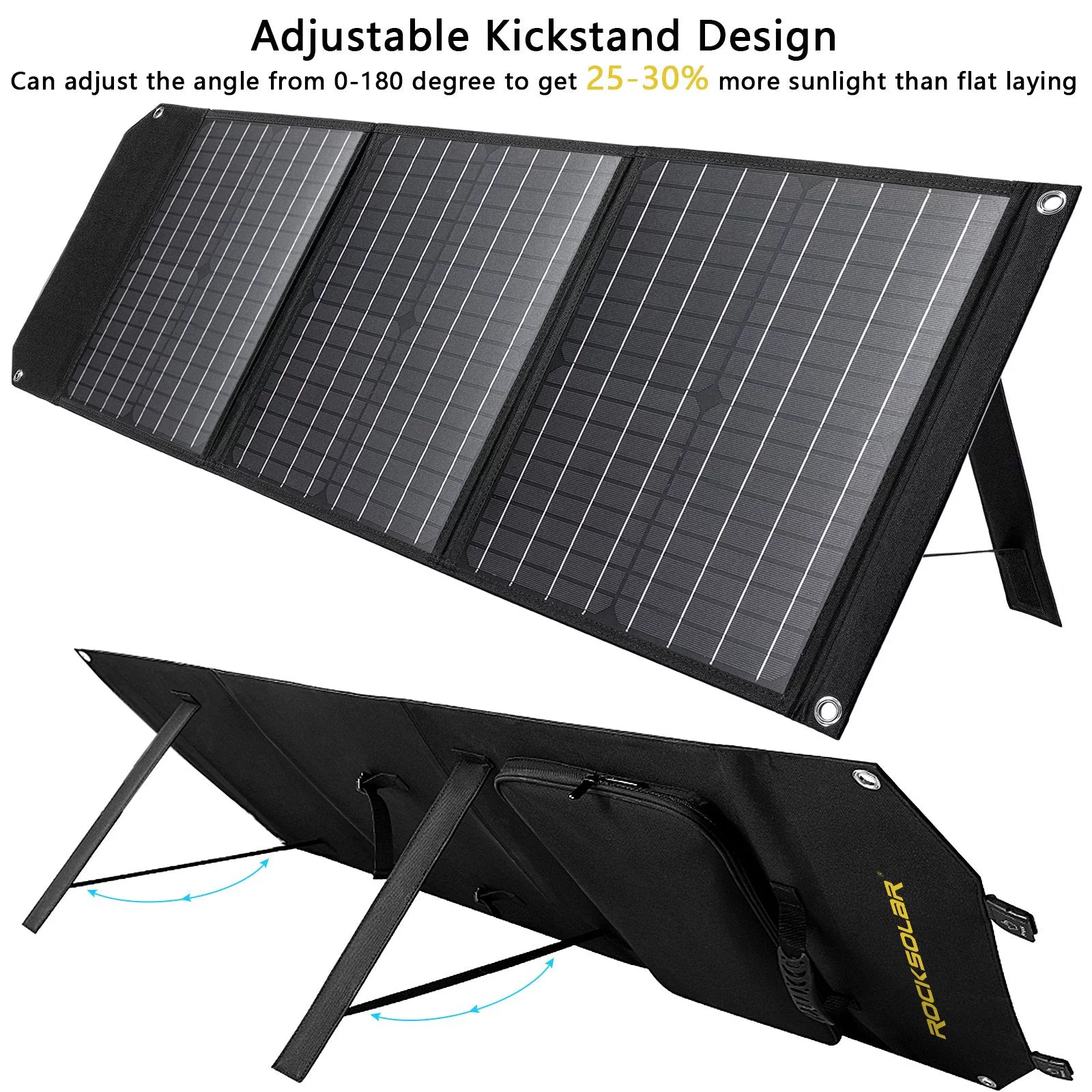 ROCKSOLAR Weekender 80W Portable Power Station with a 30W Foldable Solar Panel Solar Generator Kit