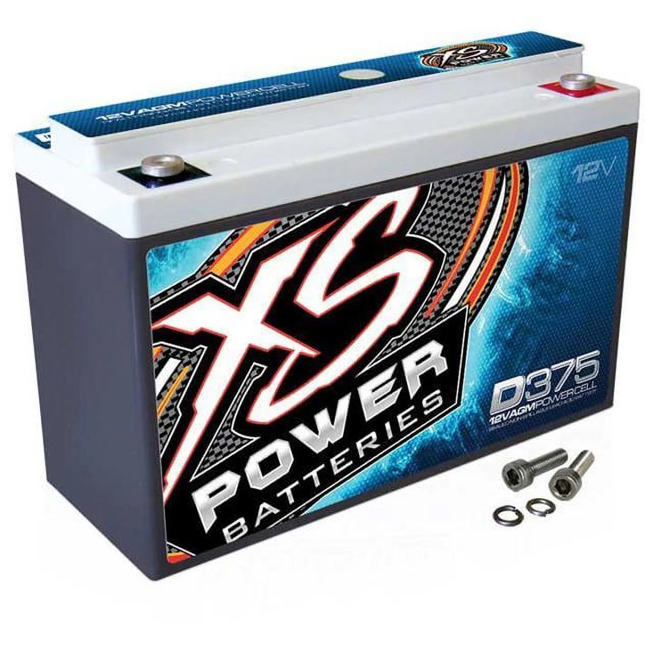 XS Power D375 12V AGM Battery, Max Amps 800A, CA: 190, Ah: 15, 600W