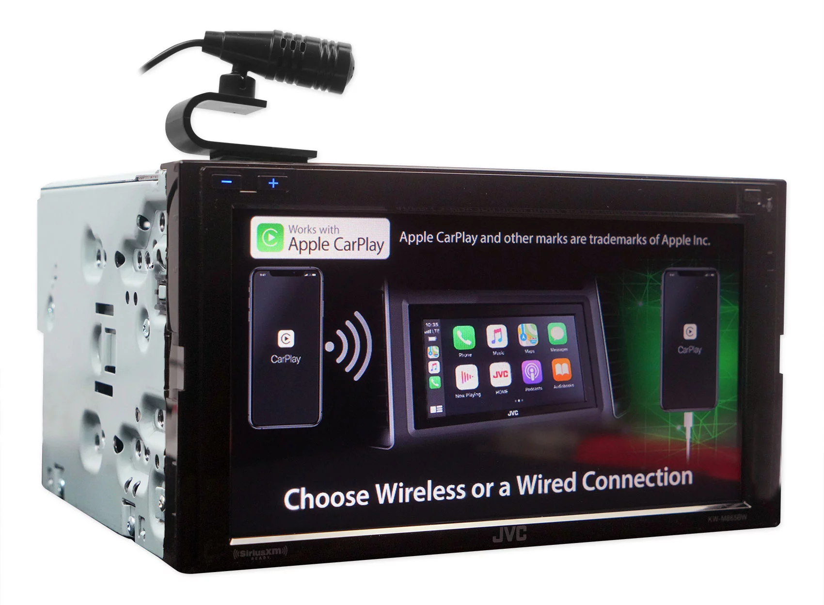 JVC KW-M865BW 6.8″ Bluetooth Wireless Car Play and Android Receiver+Backup Cam