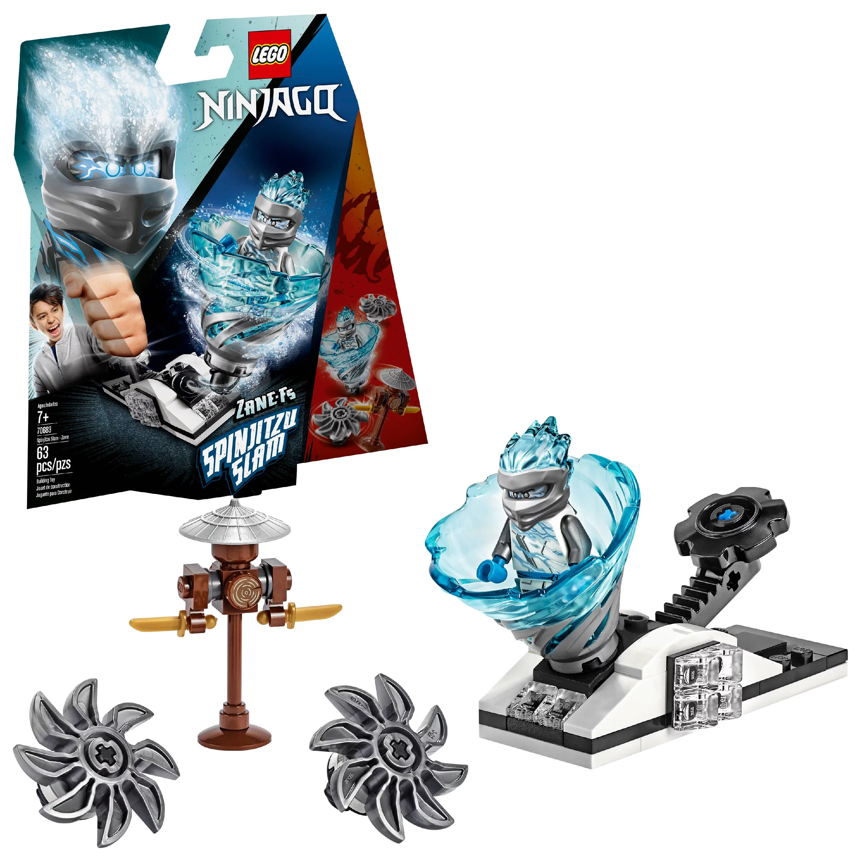 LEGO Ninjago Spinjitzu Slam – Zane 70683 Ninja Toy Building Kit (63 Pieces)