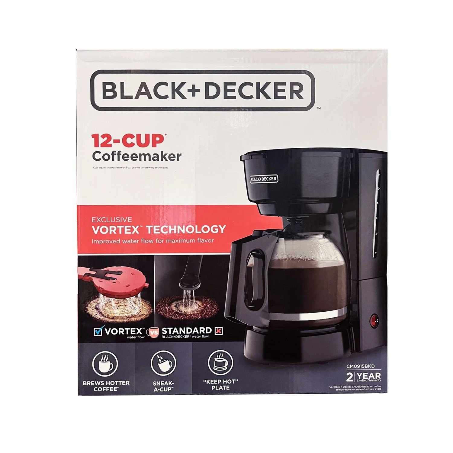 Black + Decker – Coffee Maker with 12 Cup Capacity, Black