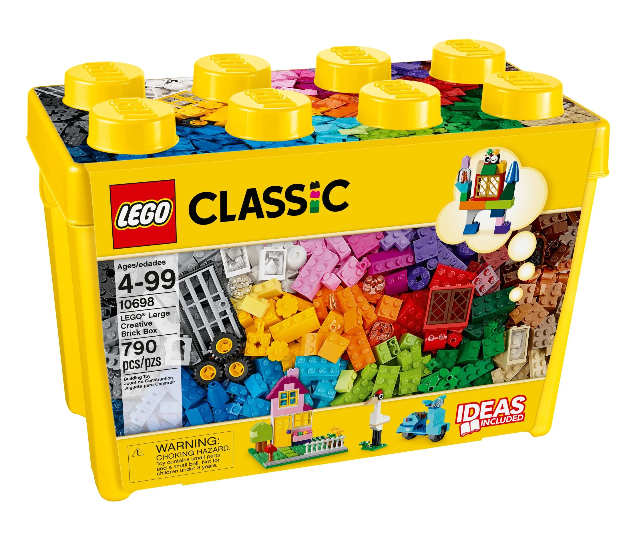 LEGO Classic Large Creative Brick Box 10698 Play and Be Inspired by LEGO Masters, Toy Storage Solution for Home or Classrooms, Interactive Building Toy for Kids, Boys, and Girls