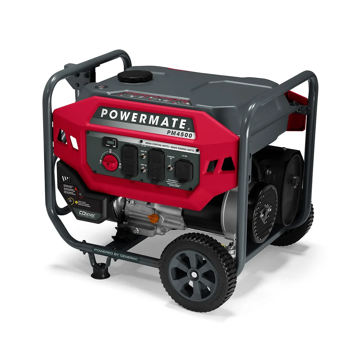 Powermate PM4500 4500 Watt Manual Start Gas Powered Portable Generator with COSense – 49ST/CSA