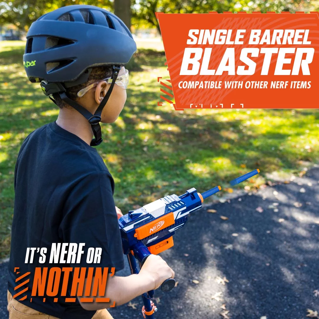 NERF 12 Volt Electric Scooter with Blaster, Foldable Scooter, Kick Scooter for Kids Ages 8 and up