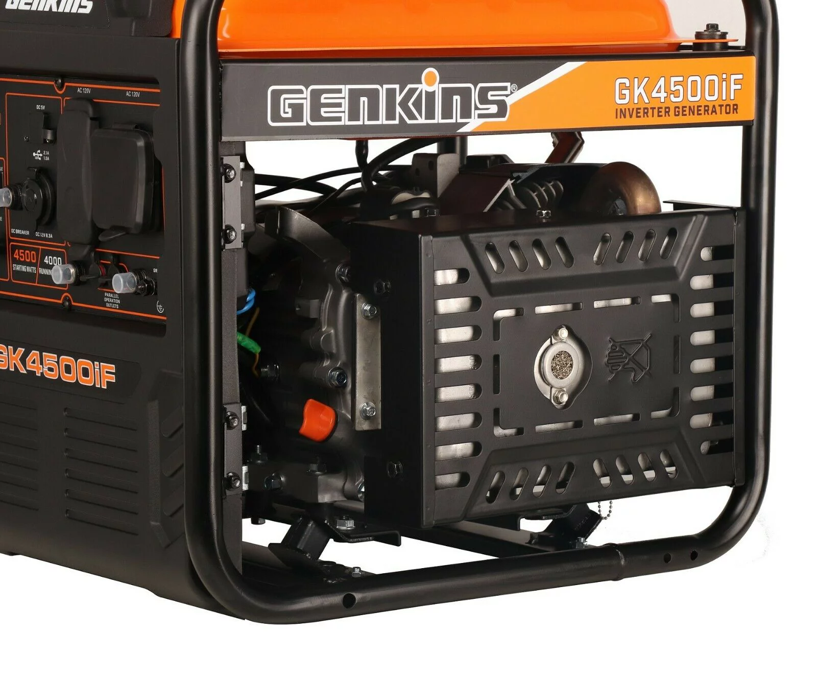 Genkins 4500 Watt Portable Inverter Generator Open Frame Reduce Noise level by 50%