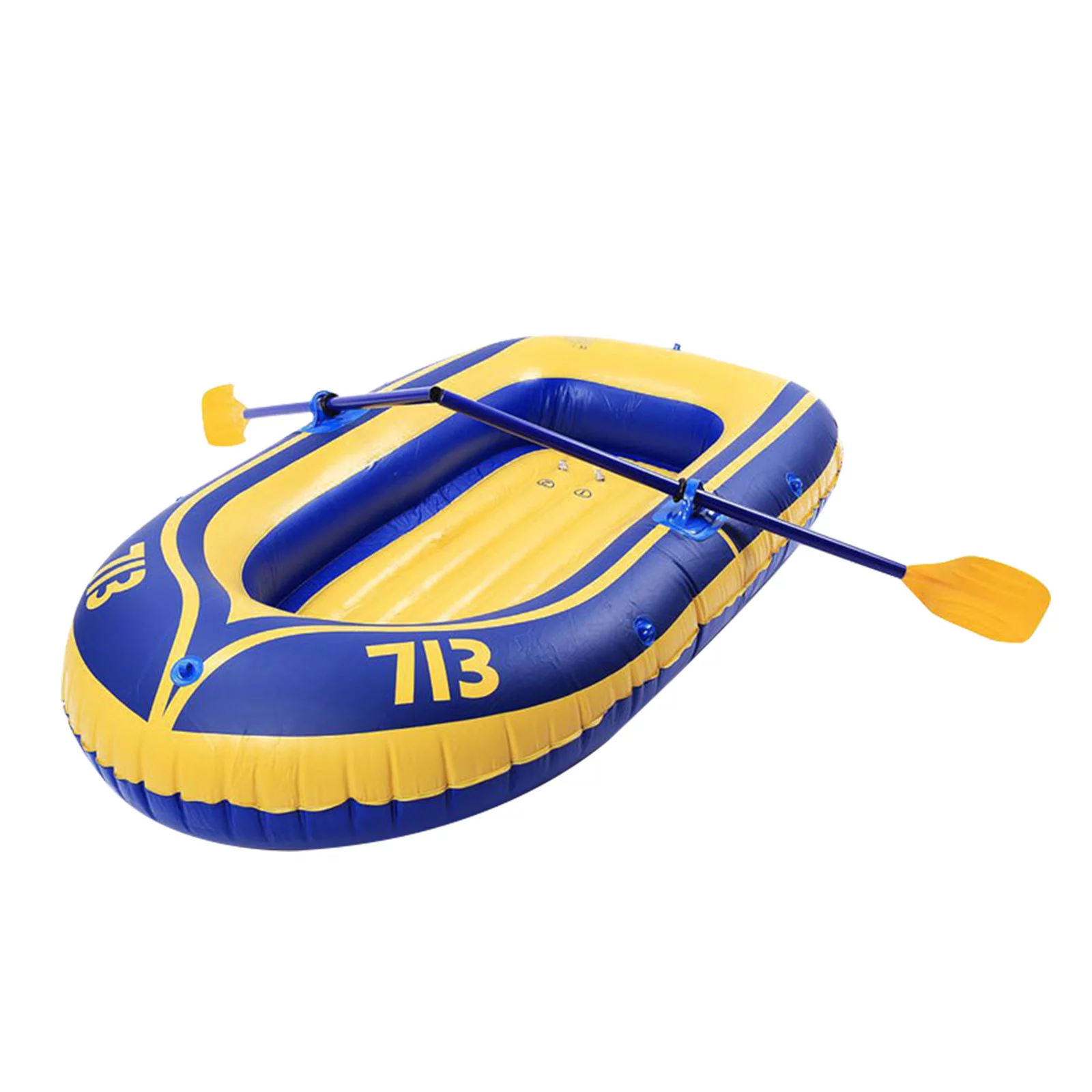 SDJMa Double Kayak,Thicken Inflatable Raft for Adults and Kids, Portable Fishing Boat for Lake with Foot Pump Paddle Repair Kit