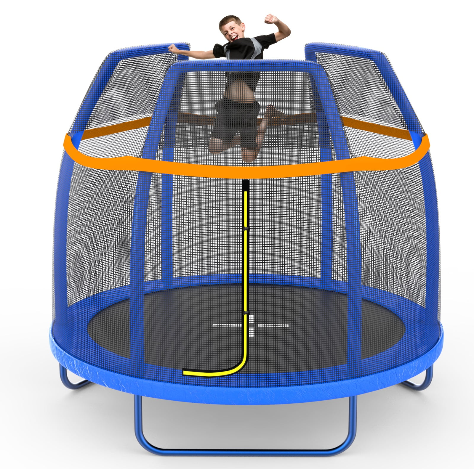 AOTOB 7 FT Trampoline for Kids Toddler with Enclosure Net &Safety Pad, Mini Trampoline with Heavy Duty Frame Indoor Outdoor,Small Trampoline Max Load 400lbs, Prefect Gifts for Boys and Girls