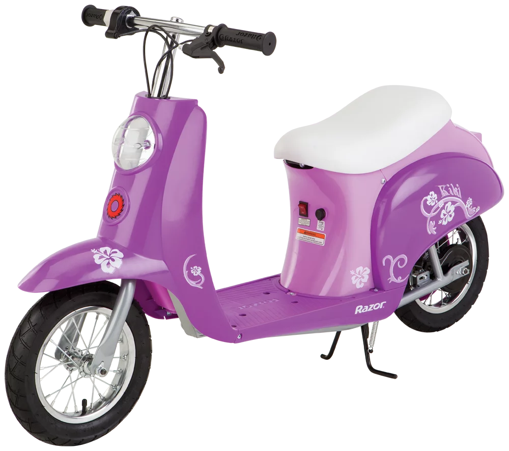 Razor Pocket Mod Miniature Euro-Style Electric Scooter – Kiki Purple, for Kids and Teens Ages 13+