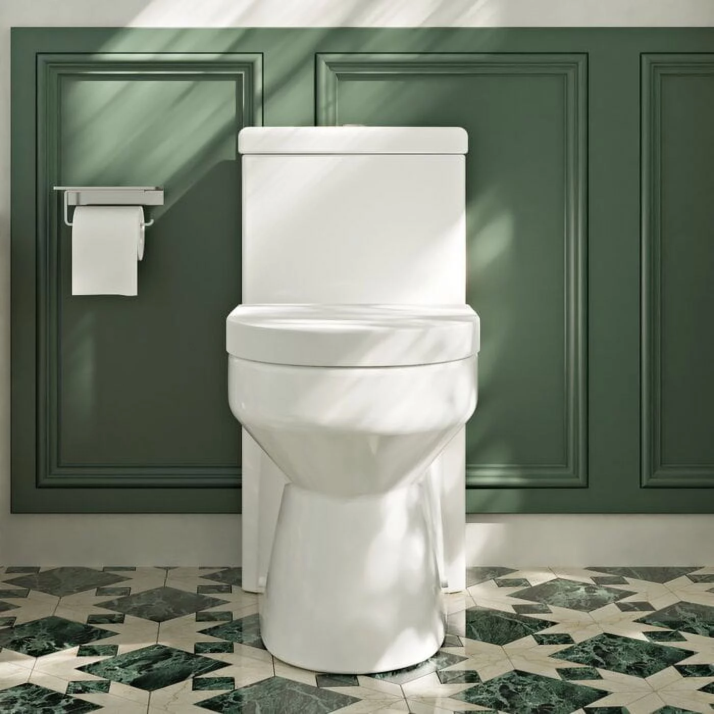 DeerValley Liberty DV-1F52813 Dual-Flush Elongated One-Piece Toilets  1.28GPF Ceramic in White