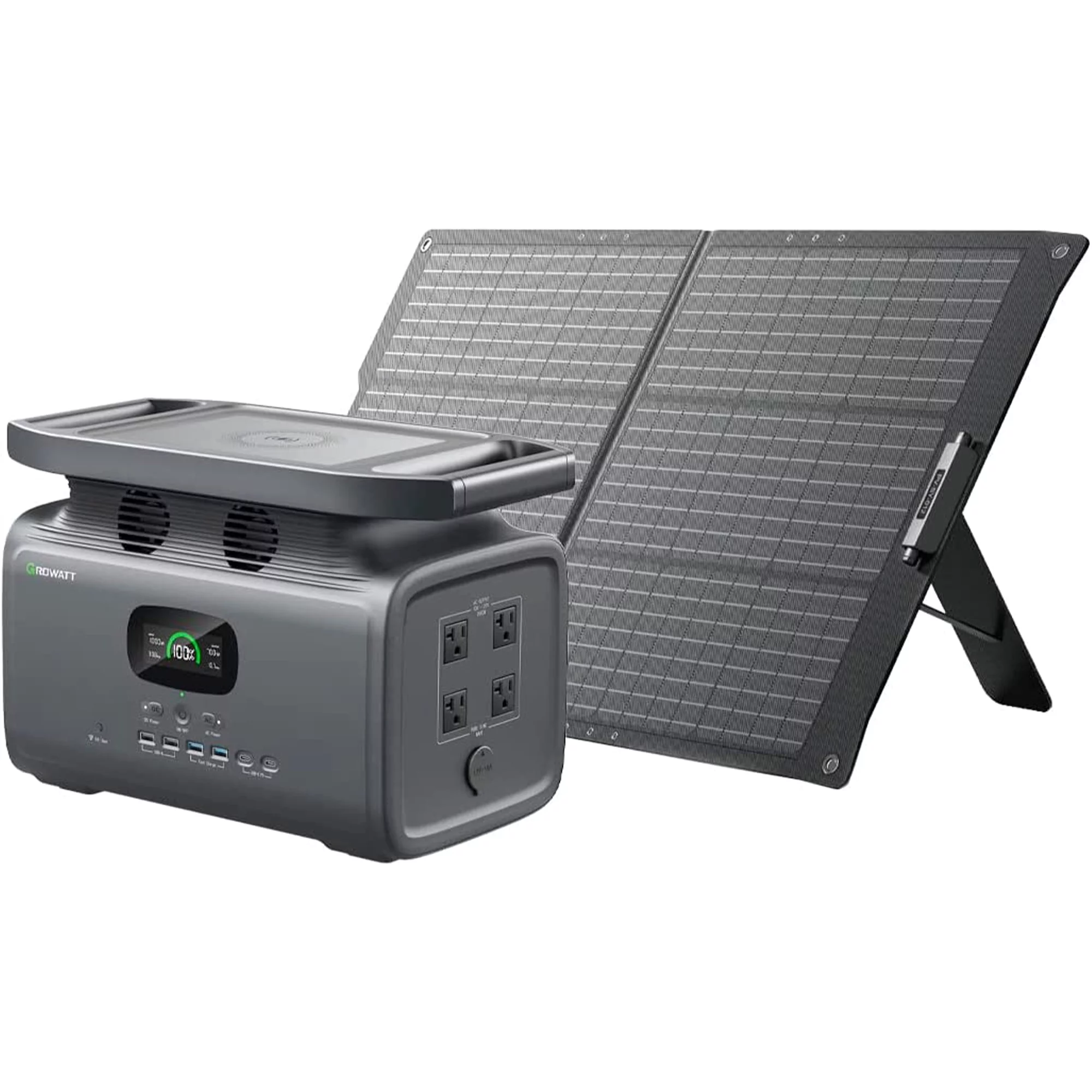 GROWATT INFINITY 1500 Portable Power Station, 1512Wh Capacity Solar Generator, 2000W AC Output for Outdoor Camping, Home Backup, Emergency