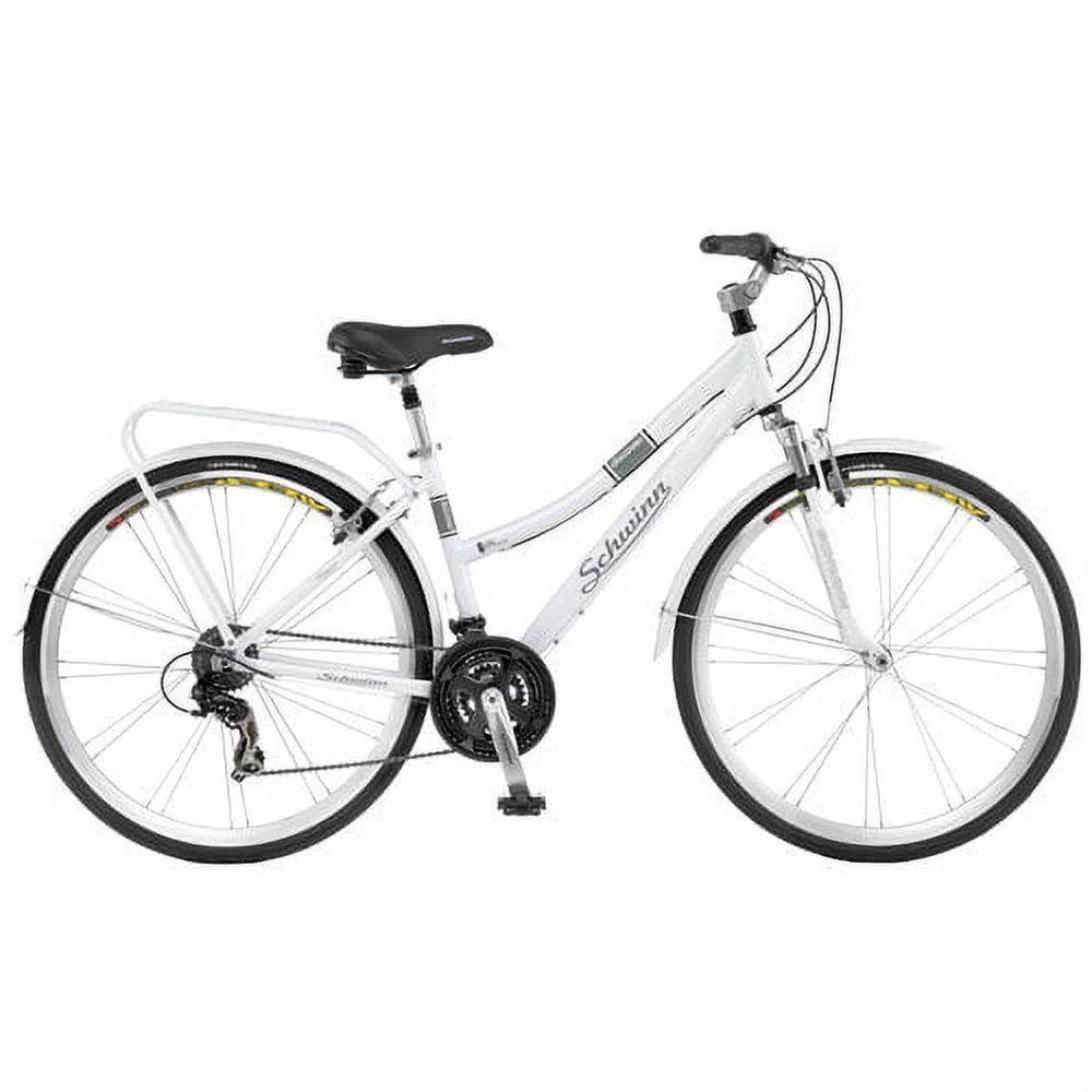 Schwinn Discover Women’s Hybrid Bicycle, 700c Wheels, White, 28