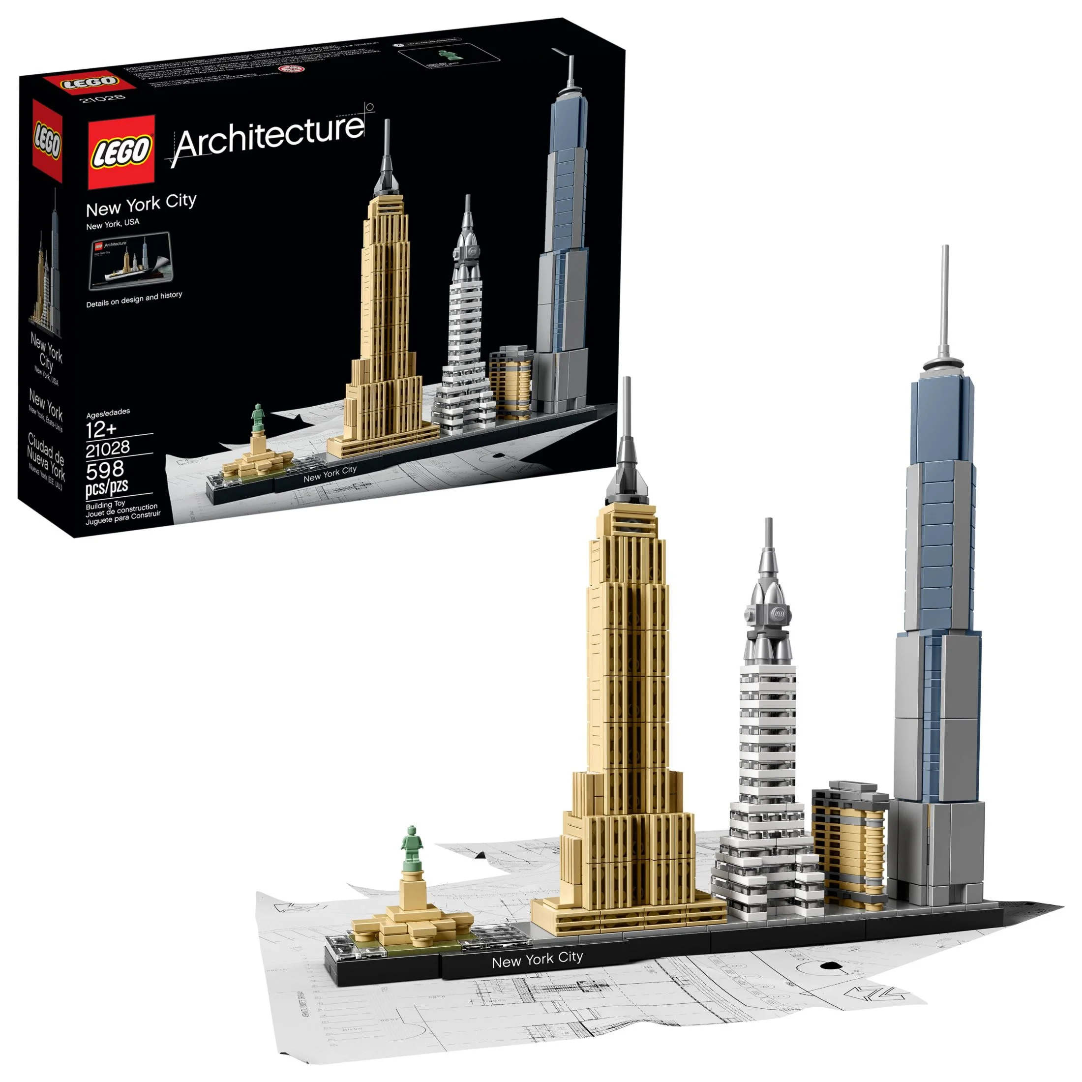 LEGO Architecture New York City Skyline 21028, Collectible Model Kit for Adults to Build, Creative Activity, Home D??cor Gift Idea