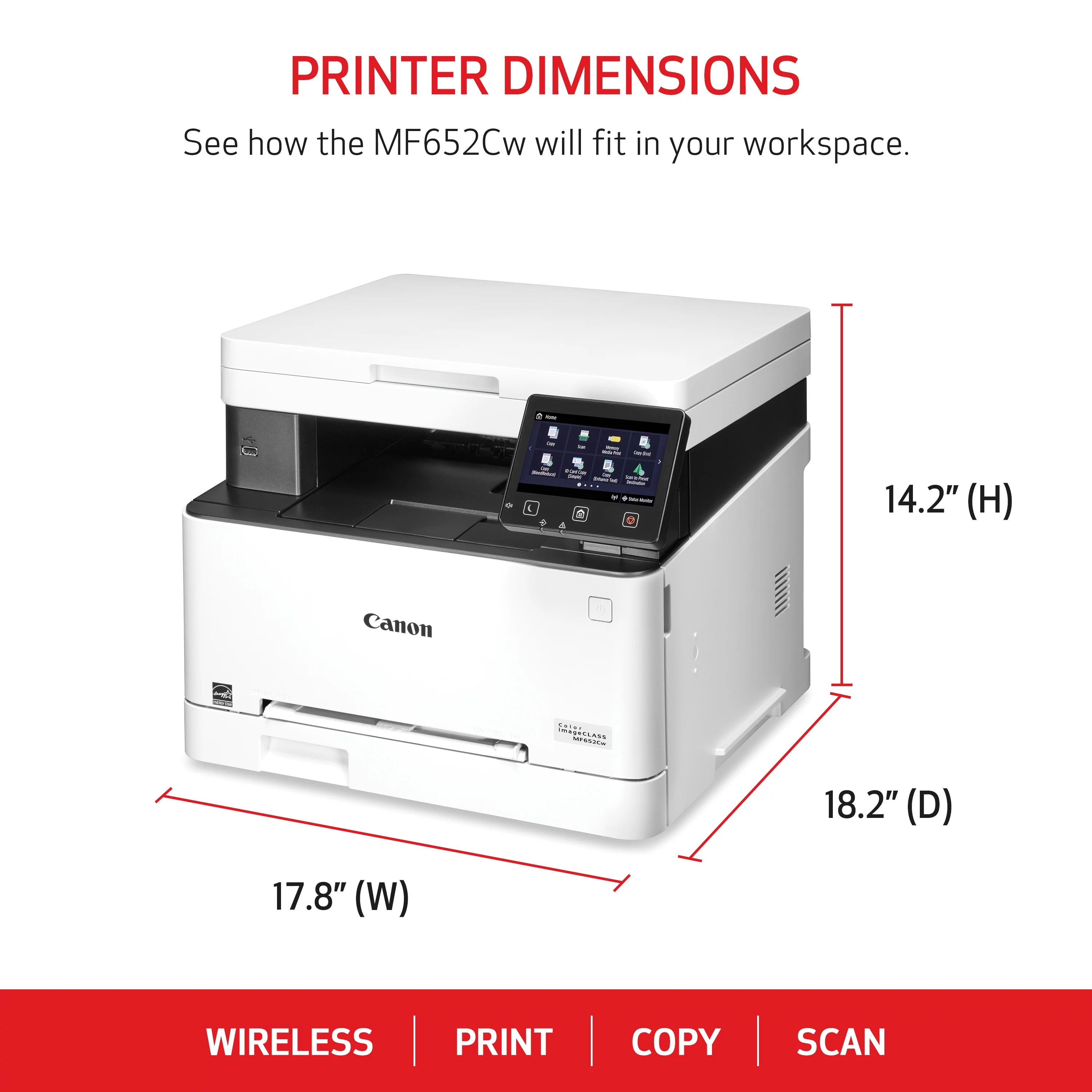 Canon Color imageCLASS MF652Cw  Multifunction, Wireless Laser Printer