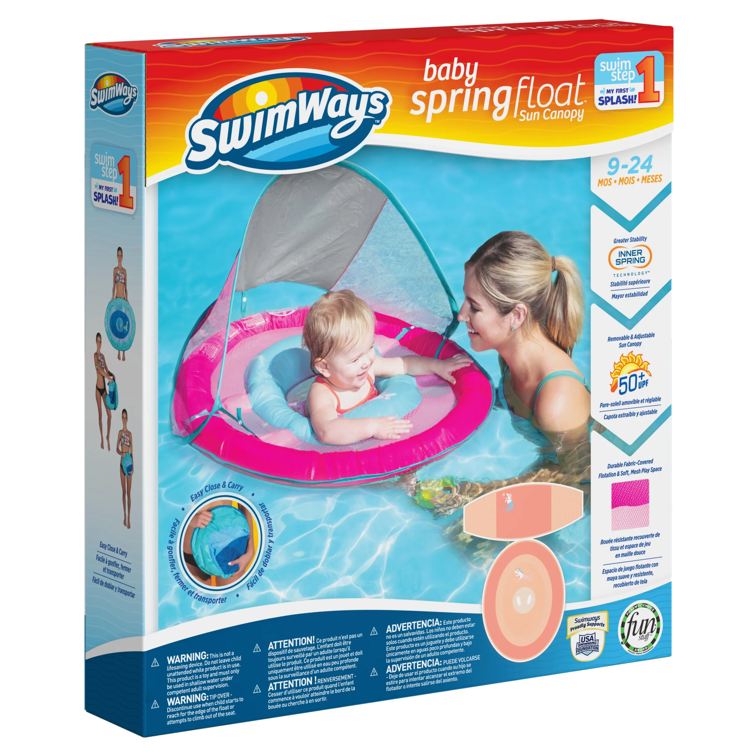 SwimWays Baby Spring Float – Pink Mermaid Unicorn