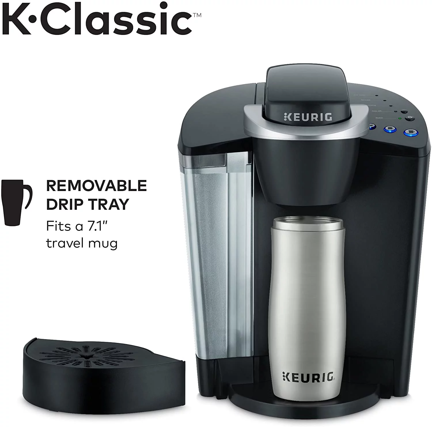 Keurig K-Classic Single Serve K-Cup Pod Coffee Maker, Black