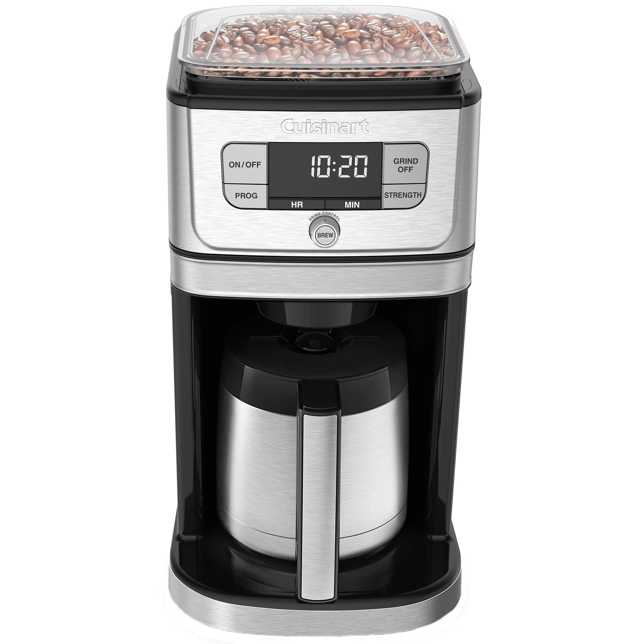 Cuisinart Grind & Brew 10 Cup Burr Coffeemaker, Silver, DGB-850