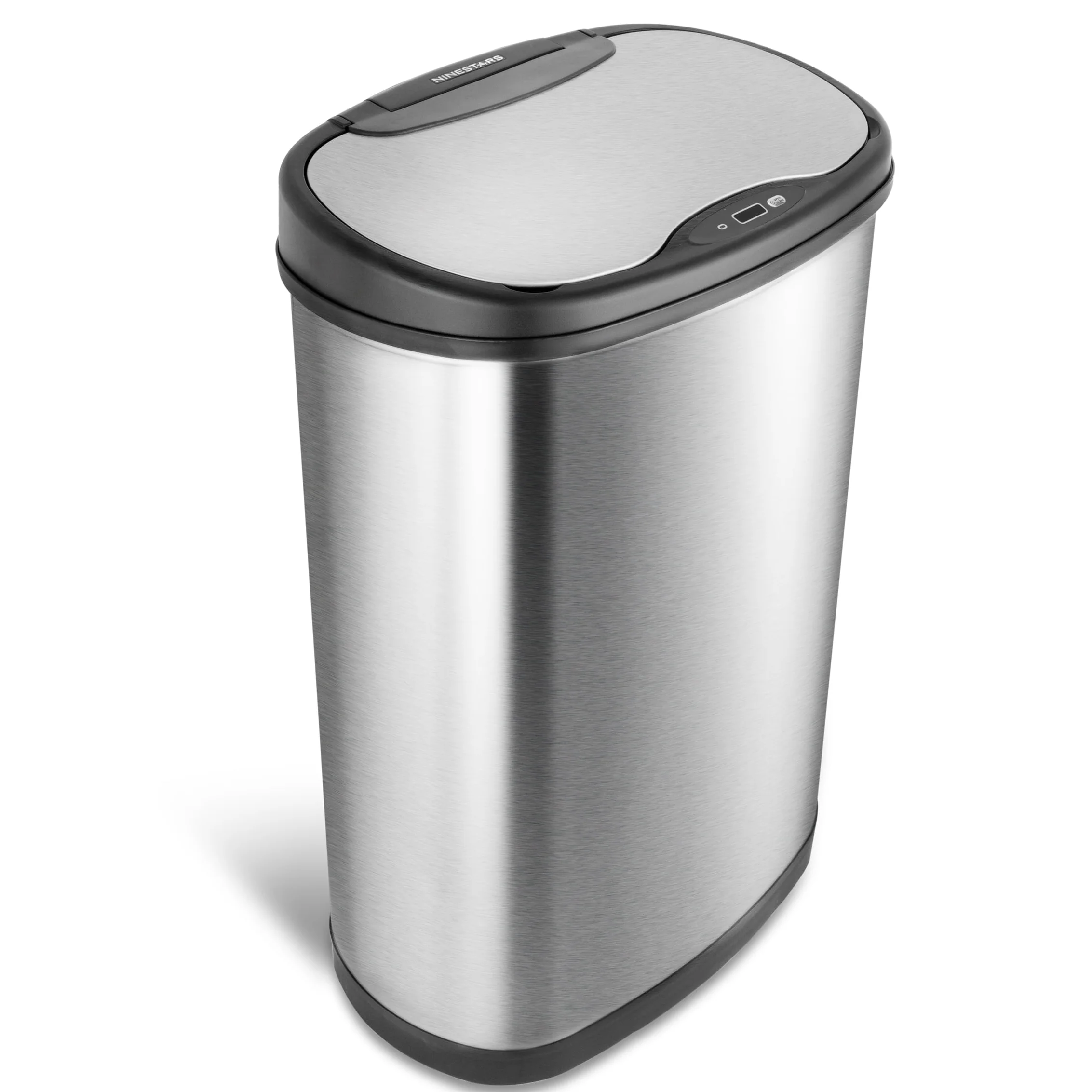 Nine Stars 13.2 Gallon Trash Can, Motion Sensor Kitchen Trash Can, Stainless Steel